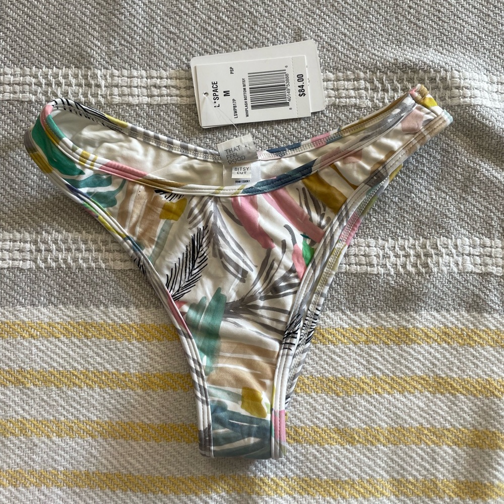 NWT L*Space Whiplash Bottom Bitsy. Multi Color. Size Medium.